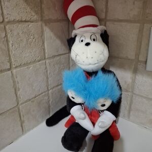 Dr Seuss Cat in the Hat Thing 1 & Thing 2 Plush Set